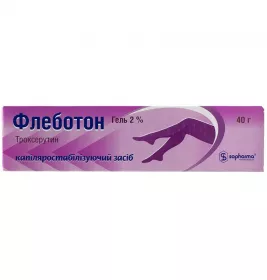 Флеботон гель 2% по 40 г в тубах