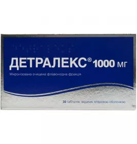 Детралекс 1000 мг таблетки по 1000 мг 30 шт. (10х3)