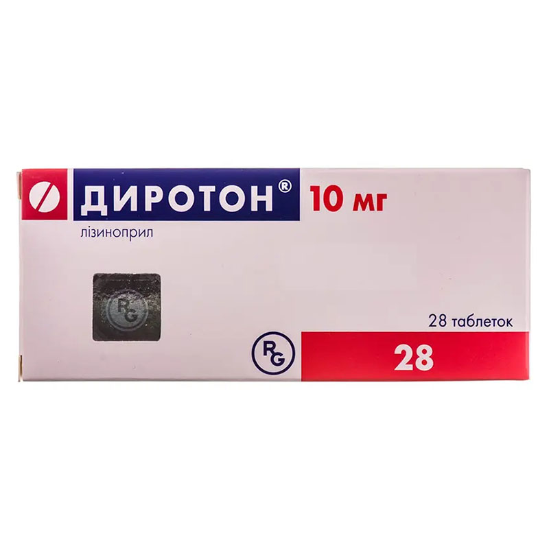 Диротон табл. 10мг №28 Gedeon Richter Диротон табл. 10мг №28 Gedeon Richter