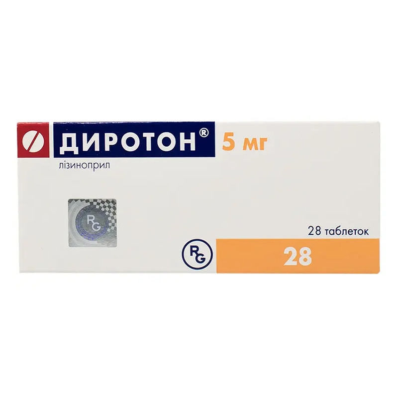 Диротон табл. 5мг №28 Gedeon Richter Диротон табл. 5мг №28 Gedeon Richter