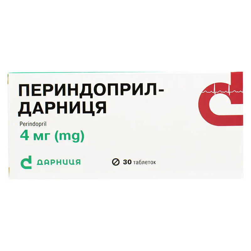 Периндоприл-Дарница таблетки по 4 мг 30 шт. Периндоприл-Дарница таблетки по 4 мг 30 шт.