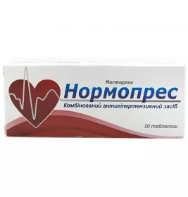 Нормопрес таблетки по 50 мг/25 мг 20 шт.