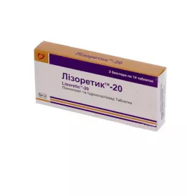 Лізоретик-20 таблетки 28 шт.