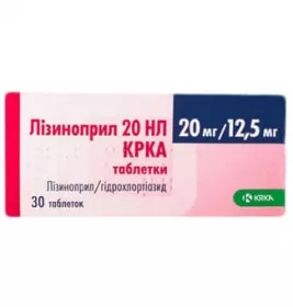 Лизиноприл 20 НL KRKA таблетки по 20 мг/12.5 мг 30 шт.