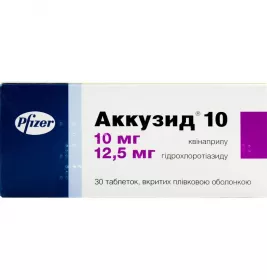 *Аккузид-10 таб 10мг/12.5мг №30