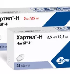 Хартил-Н таблетки по 2.5 мг/12.5 мг 28 шт. (14х2)