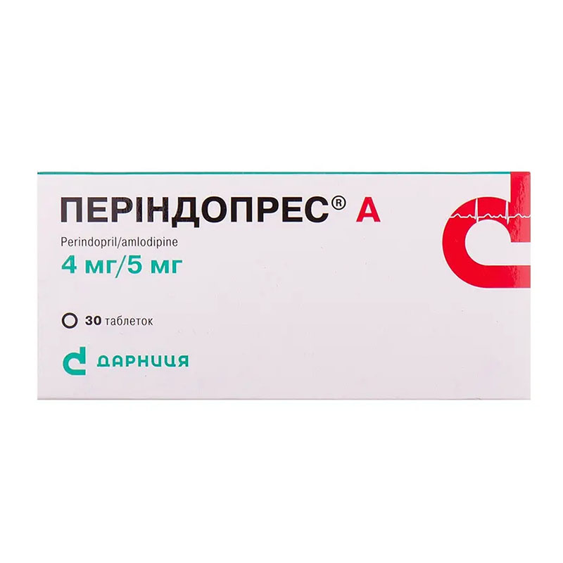 Периндопрес А-Дарница таблетки по 4 мг/5 мг 30 шт. Периндопрес А-Дарница таблетки по 4 мг/5 мг 30 шт.
