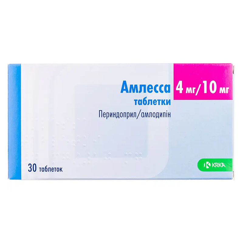 Амлесса таблетки по 4 мг/10 мг 30 шт. (10х3) Амлесса таблетки по 4 мг/10 мг 30 шт. (10х3)