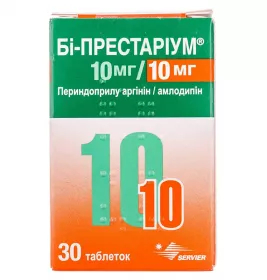 Бі-Престаріум 10 мг/10 мг таблетки по 10 мг/10 мг 30 шт. у контейнері