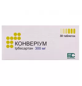 Конверіум таблетки по 300 мг 30 шт. (10х3)