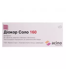 Діокор Соло 160 табл.п / пл.об.160мг №90