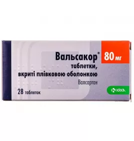 Вальсакор таблетки по 80 мг 28 шт. (14х2)