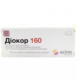 Диокор 160 табл.160мг/12,5мг №90