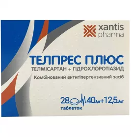 Телпрес плюс таблетки по 40 мг/12.5 мг 28 шт. (14х2)