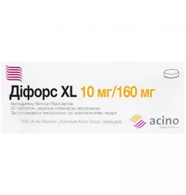 Діфорс XL тб 10мг/160мг №30