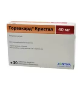 Торвакард Кристал таблетки по 40 мг 30 шт.