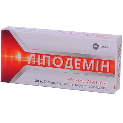 Ліподемін таблетки по 10 мг 30 шт. (10х3)