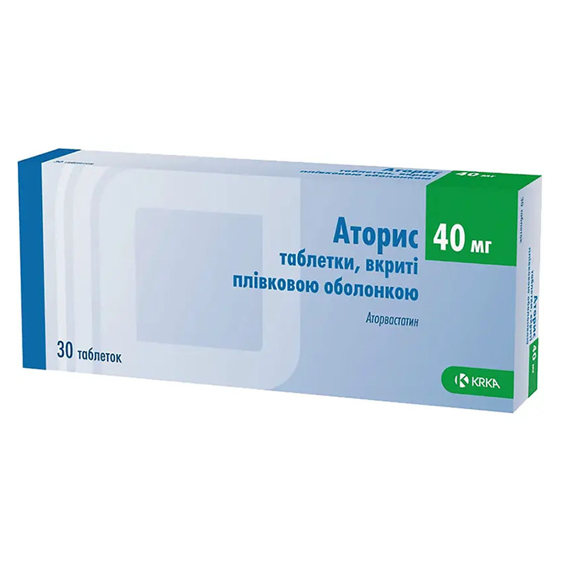 Аторис таблетки по 40 мг 30 шт. (10х3)