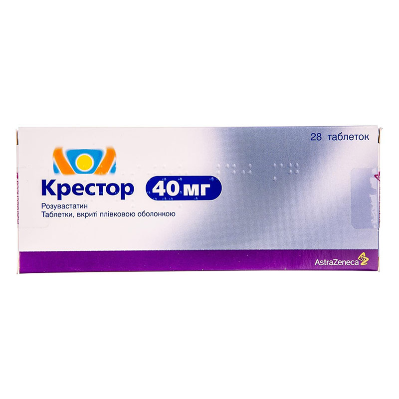 Крестор таблетки по 40 мг 28 шт. (14х2) - Медиакард Крестор таблетки по 40 мг 28 шт. (14х2) - Медиакард