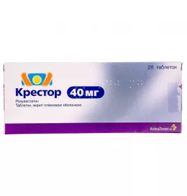 Крестор таблетки по 40 мг 28 шт. (14х2) - Медіакард