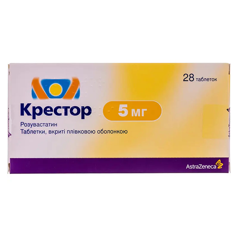 Крестор таблетки по 5 мг 28 шт. (14х2) - Медіакард