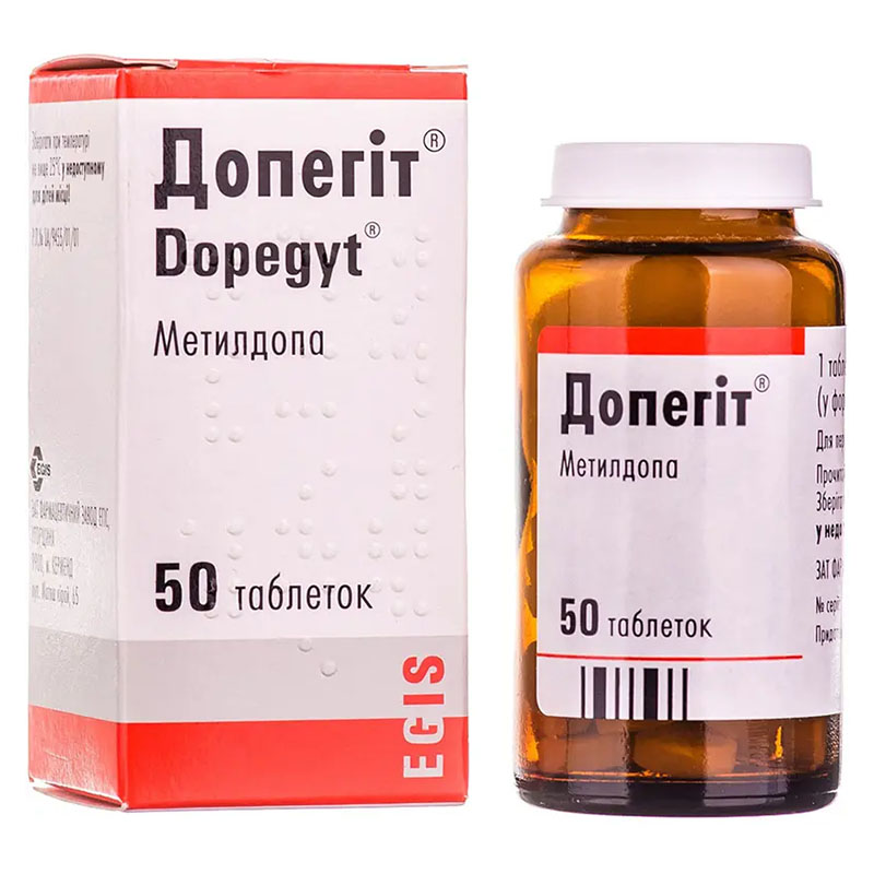 Допегіт таблетки по 250 мг 50 шт. у флаконі