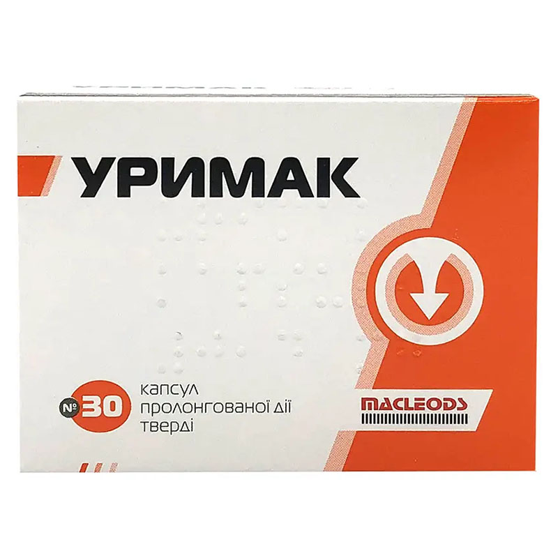 Уримак капсулы по 0,4 мг 30 шт. Уримак капсулы по 0,4 мг 30 шт.