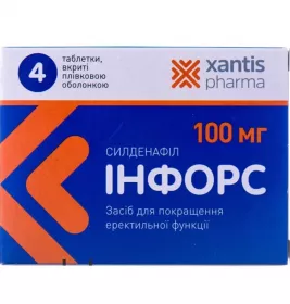 Інфорс таблетки по 50 мг 4 шт. (4х1)