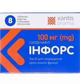 Інфорс таблетки по 50 мг 8 шт. (4х2)
