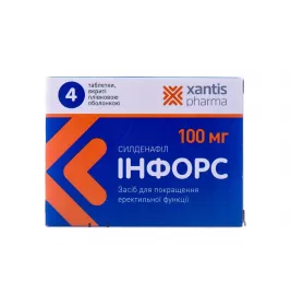 Інфорс таблетки по 100 мг 4 шт. (4х1)