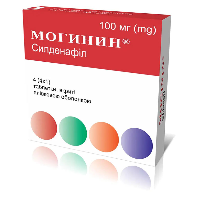 Могинін таблетки по 100 мг 4 шт.