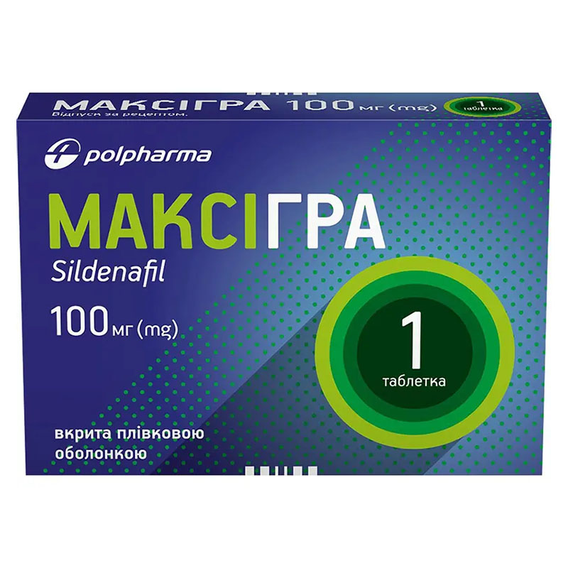 Максигра таблетки по 100 мг 1 шт.
