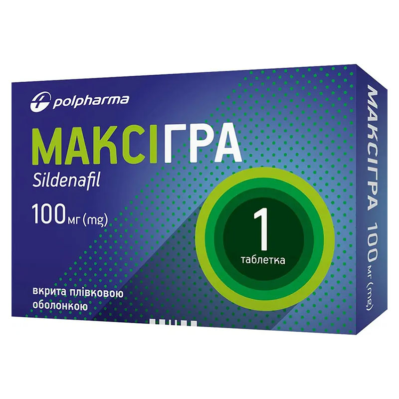 Максігра таблетки по 100 мг 1 шт.