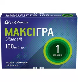 Максігра таблетки по 100 мг 1 шт.