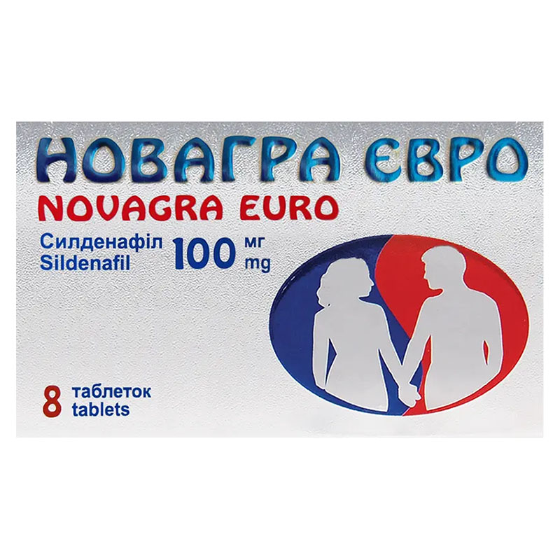 Новагра евро таблетки по 100 мг 8 шт. (4х2) Новагра евро таблетки по 100 мг 8 шт. (4х2)