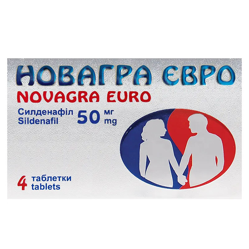 Новагра евро таблетки по 50 мг 4 шт. в блистере Новагра евро таблетки по 50 мг 4 шт. в блистере