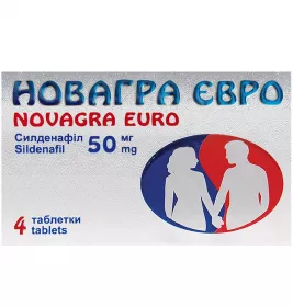 Новагра евро таблетки по 50 мг 4 шт. в блистере