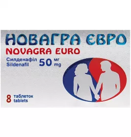 Новагра євро таблетки по 50 мг 8 шт. (4х2)