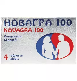 Новагра 100 таблетки по 100 мг 4 шт.