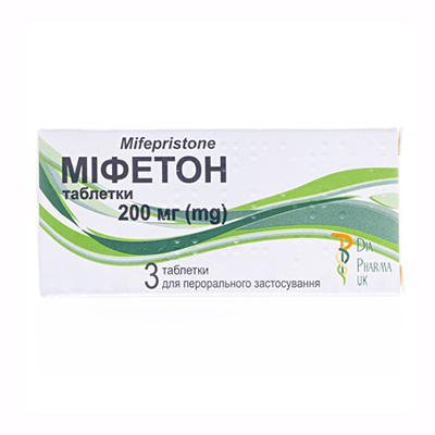 Міфетон таблетки по 200 мг 3 шт.
