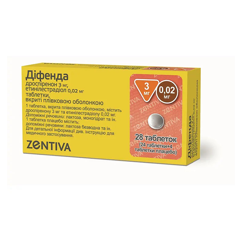 Діфенда табл., 3 мг/0,02 мг №28
