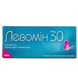 Левомін 30 таблетки по 0.03 мг/0.15 мг 21 шт. (21х1)