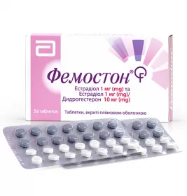 Фемостон таблетки по 1 мг/10 мг 56 шт. (28х2)