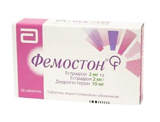 Фемостон таблетки по 2 мг/10 мг 56 шт. (28х2) Фемостон таблетки по 2 мг/10 мг 56 шт. (28х2)