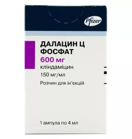 Далацин Ц. Фосфат розчин для ін'єкцій 150 мг/мл в ампулах по 4 мл 1 шт.