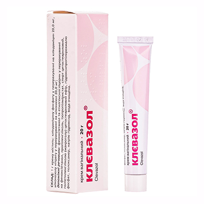 Клевазол крем вагінальний по 20 г у тубах з 3-ма аплікаторами