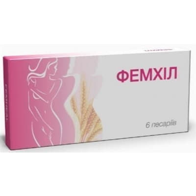 Фемхіл пісарії по 600 мг 6 шт. у стрипах