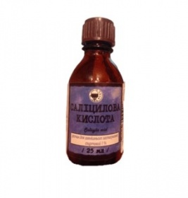 Саліцилова кислота розчин спиртовий 1% по 25 мл у флаконі