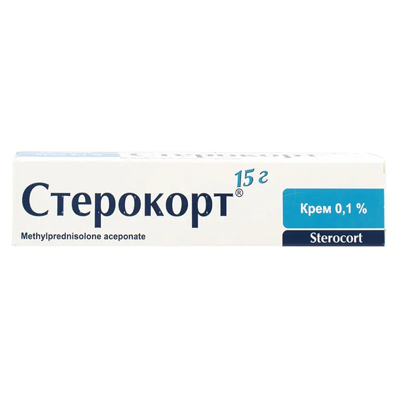 Стерокорт крем 0.1% по 15 г в тубах Стерокорт крем 0.1% по 15 г в тубах