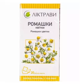 Ромашка квіти по 1.5 г у фільтр-пакетиках 20 шт. - Ліктрави
